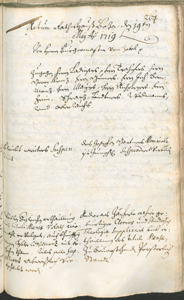 Stadtarchiv Bozen - BOhisto Ratsprotokoll 1717/20 