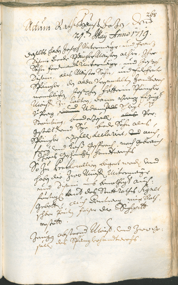 Stadtarchiv Bozen - BOhisto Ratsprotokoll 1717/20 