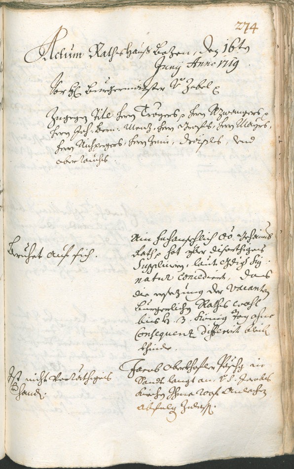 Civic Archives of Bozen-Bolzano - BOhisto Ratsprotokoll 1717/20 