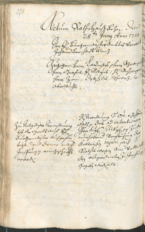 Civic Archives of Bozen-Bolzano - BOhisto Ratsprotokoll 1717/20 