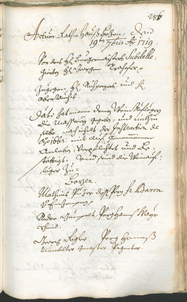 Stadtarchiv Bozen - BOhisto Ratsprotokoll 1717/20 