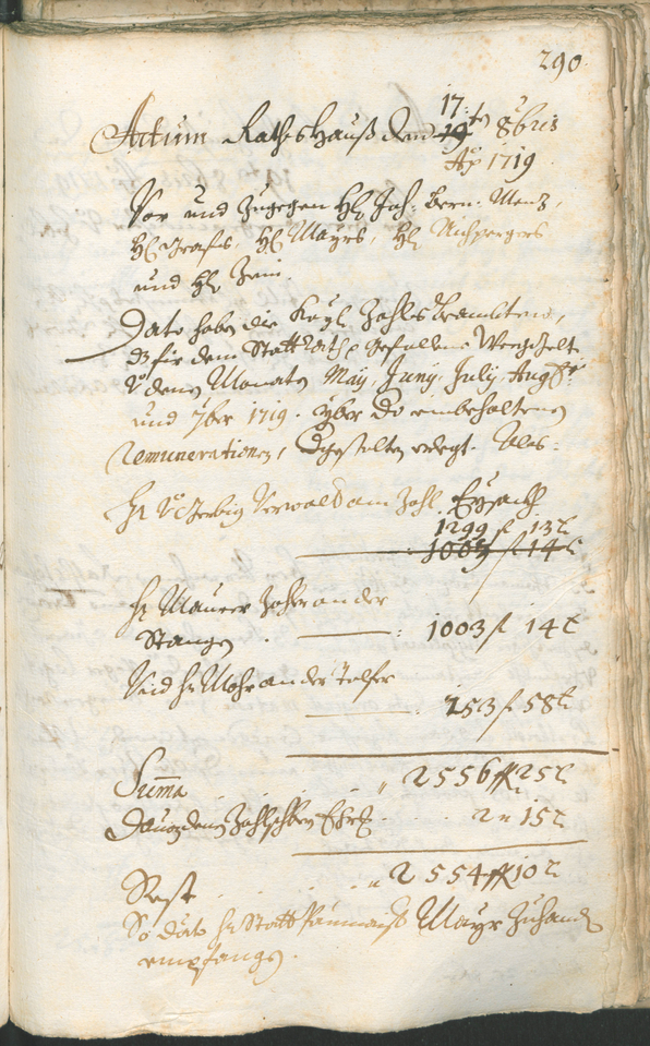 Stadtarchiv Bozen - BOhisto Ratsprotokoll 1717/20 