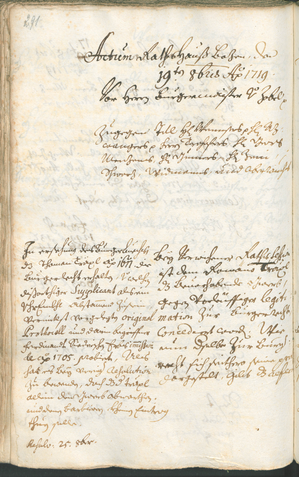 Civic Archives of Bozen-Bolzano - BOhisto Ratsprotokoll 1717/20 