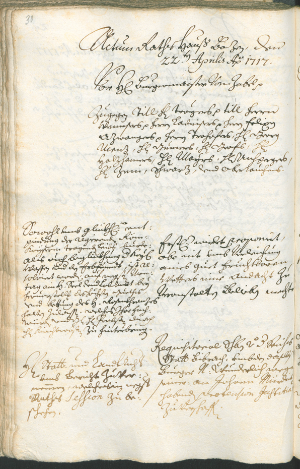 Civic Archives of Bozen-Bolzano - BOhisto Ratsprotokoll 1717/20 