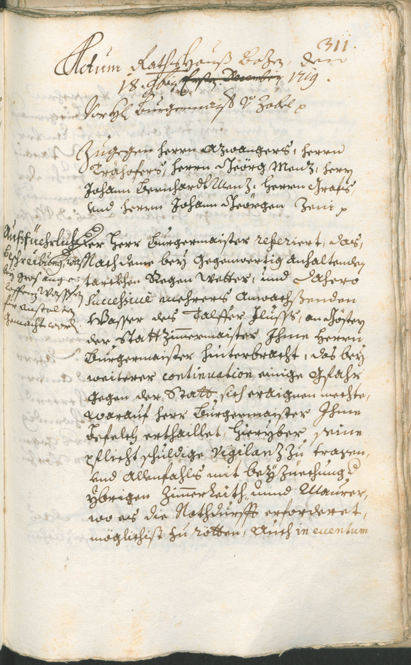 Stadtarchiv Bozen - BOhisto Ratsprotokoll 1717/20 