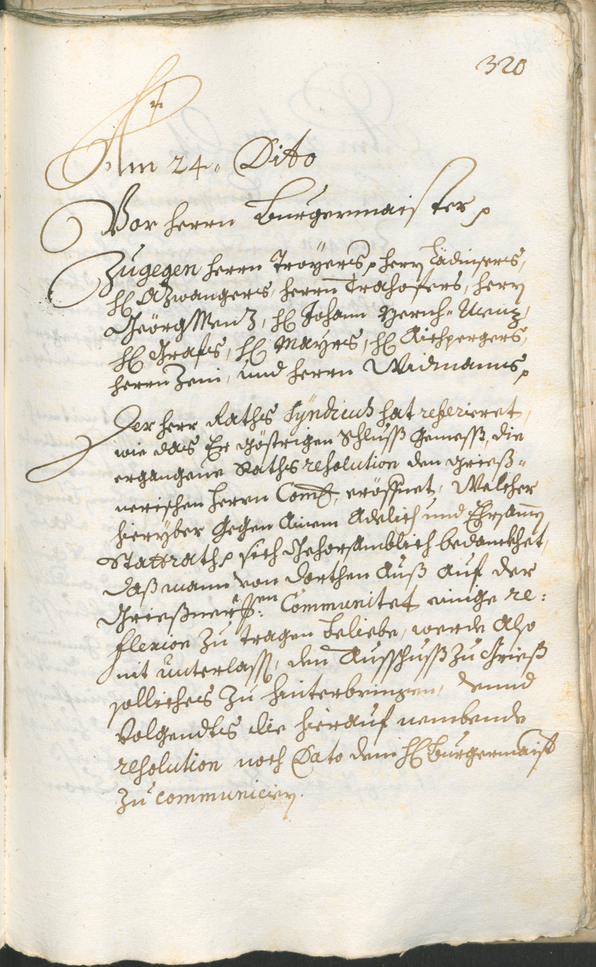 Stadtarchiv Bozen - BOhisto Ratsprotokoll 1717/20 