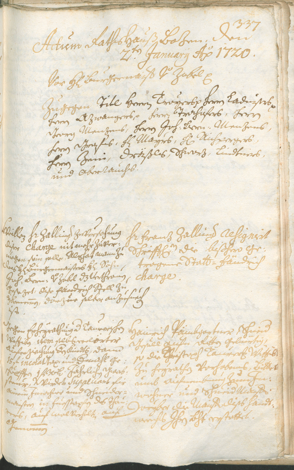 Stadtarchiv Bozen - BOhisto Ratsprotokoll 1717/20 