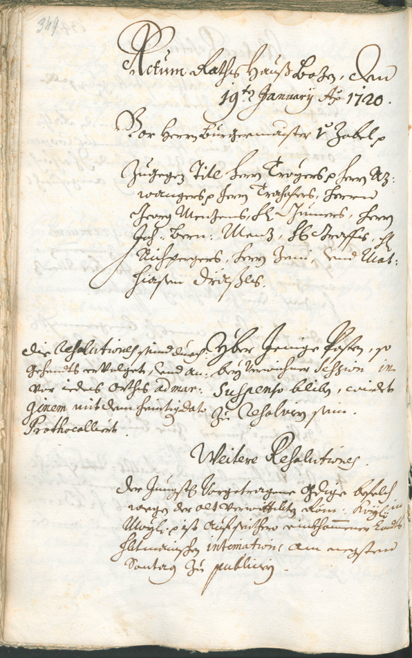 Civic Archives of Bozen-Bolzano - BOhisto Ratsprotokoll 1717/20 