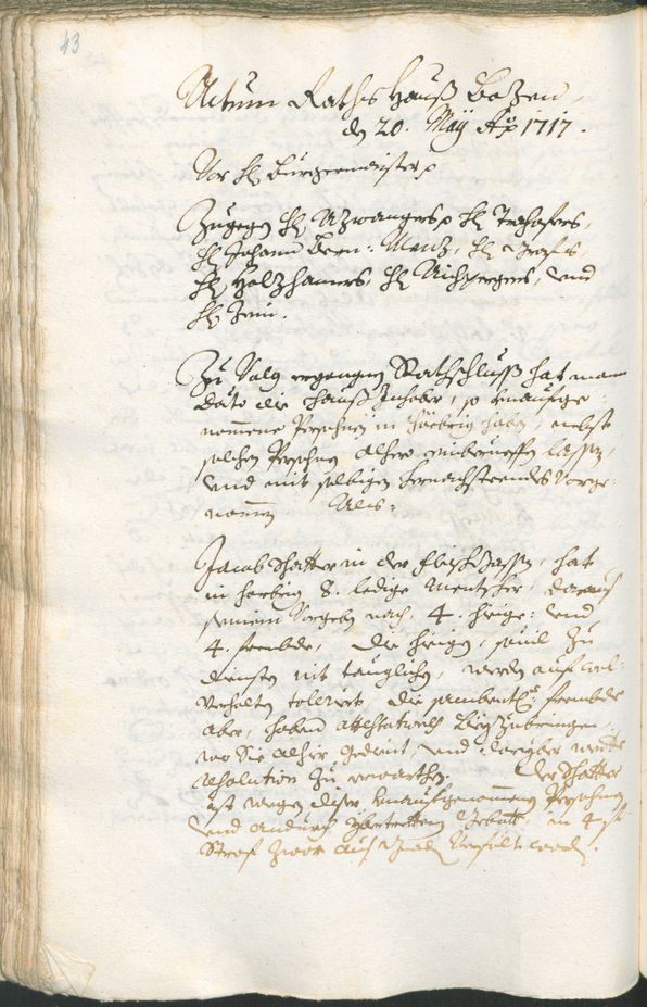 Civic Archives of Bozen-Bolzano - BOhisto Ratsprotokoll 1717/20 