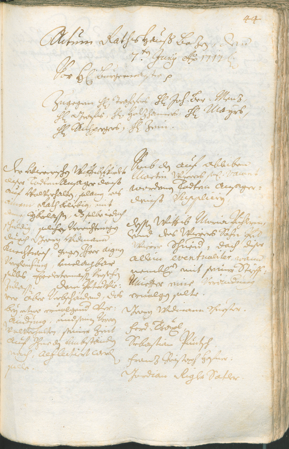 Civic Archives of Bozen-Bolzano - BOhisto Ratsprotokoll 1717/20 