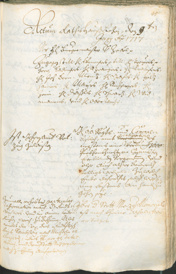 Stadtarchiv Bozen - BOhisto Ratsprotokoll 1717/20 