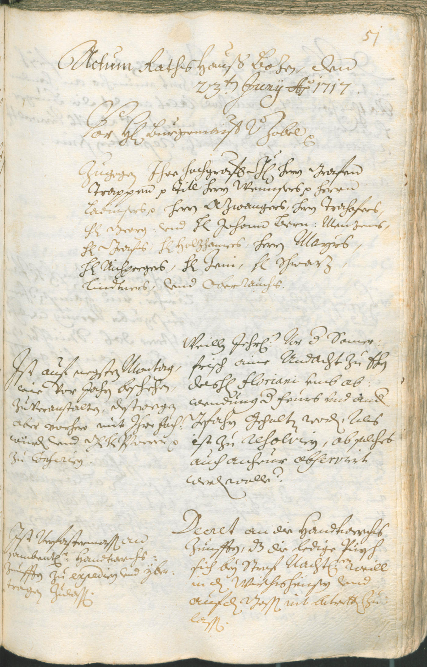 Civic Archives of Bozen-Bolzano - BOhisto Ratsprotokoll 1717/20 
