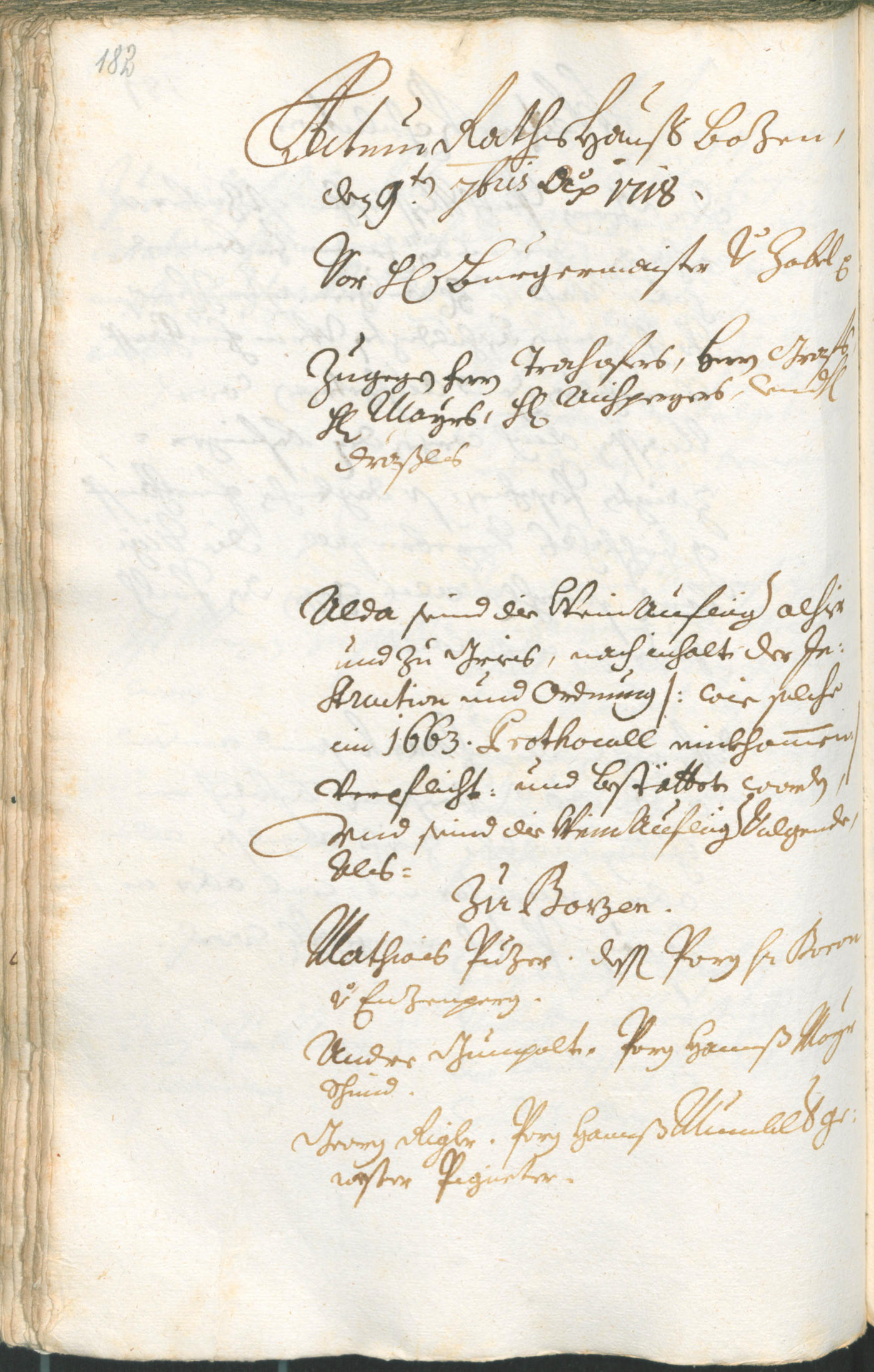 Civic Archives of Bozen-Bolzano - BOhisto Ratsprotokoll 1717/20 