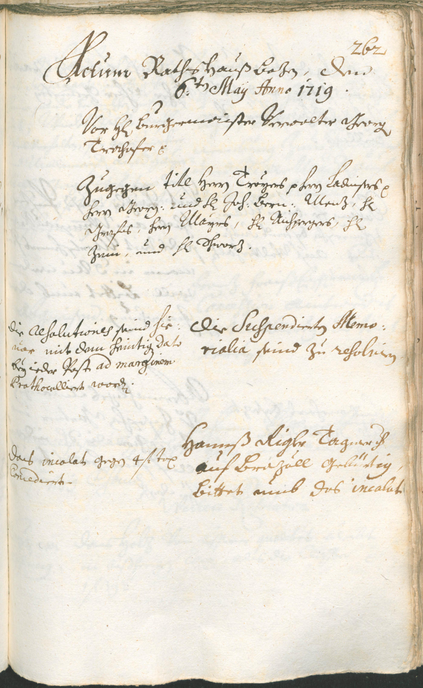 Civic Archives of Bozen-Bolzano - BOhisto Ratsprotokoll 1717/20 