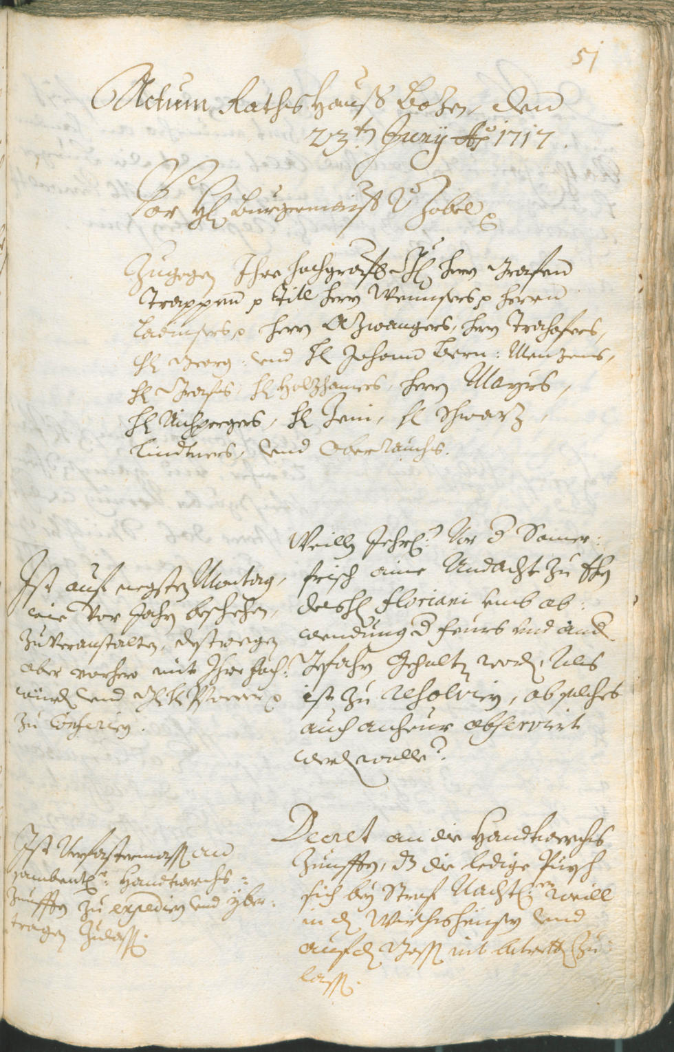 Civic Archives of Bozen-Bolzano - BOhisto Ratsprotokoll 1717/20 