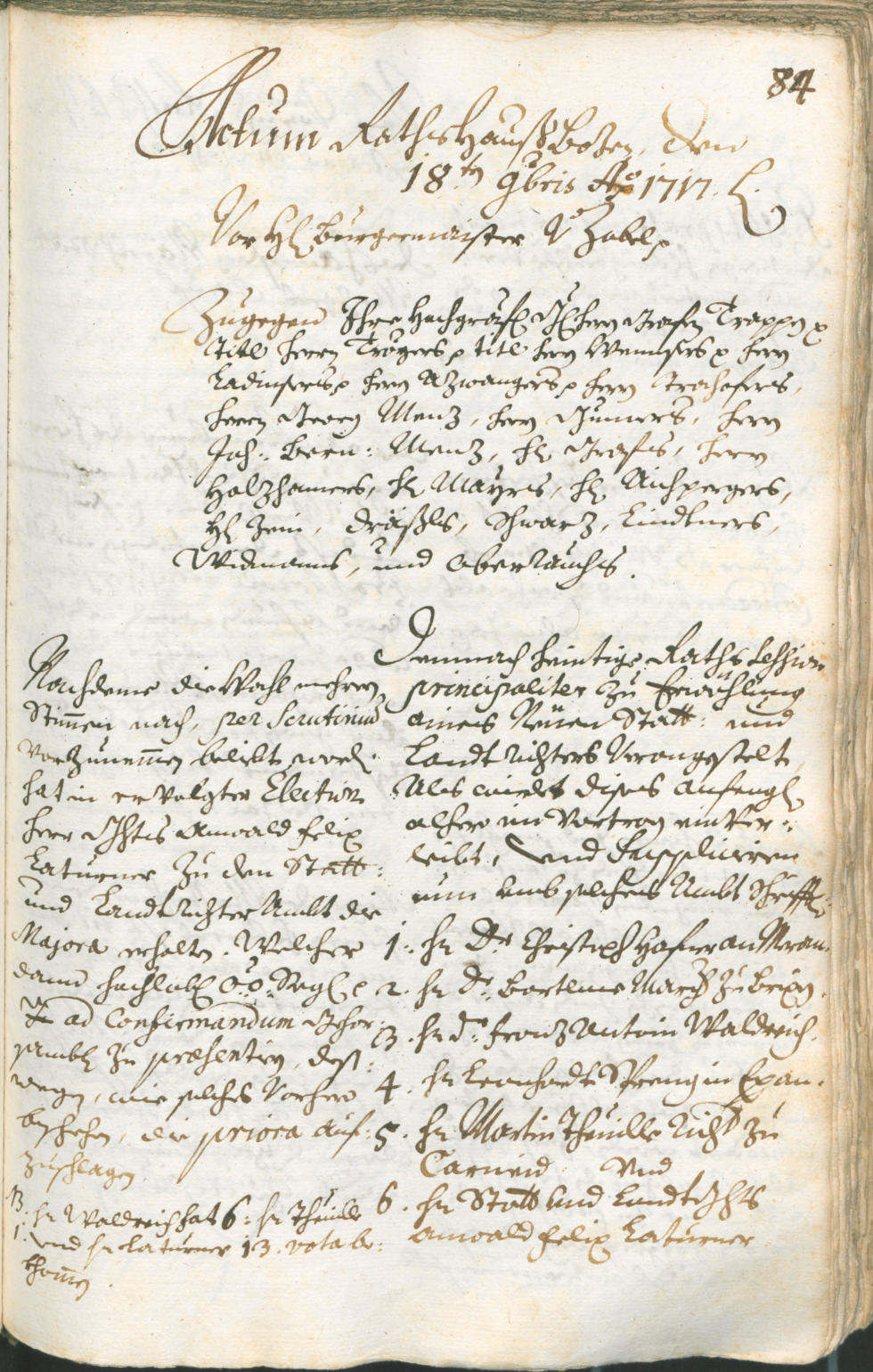 Stadtarchiv Bozen - BOhisto Ratsprotokoll 1717/20 