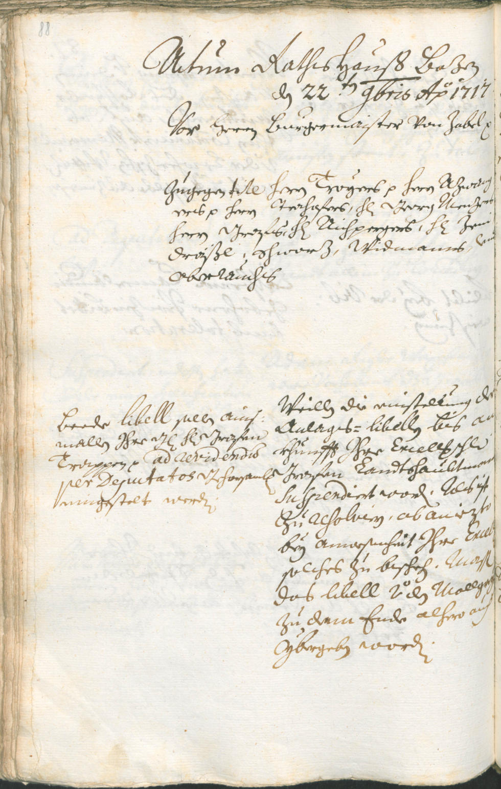 Stadtarchiv Bozen - BOhisto Ratsprotokoll 1717/20 