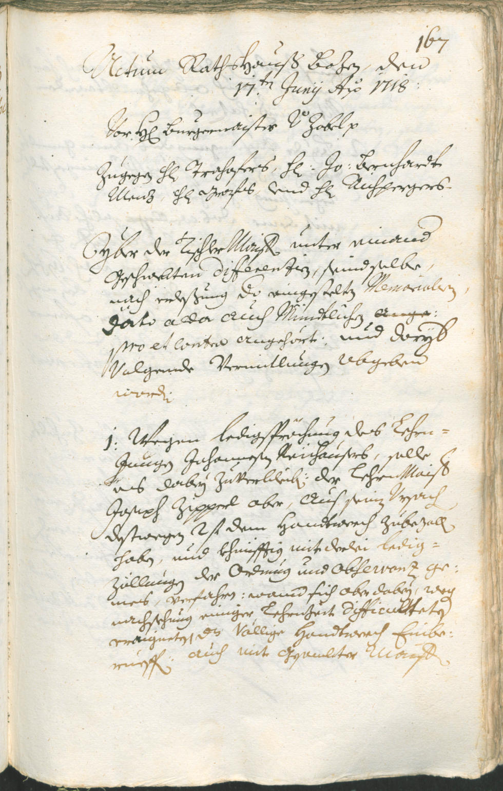 Stadtarchiv Bozen - BOhisto Ratsprotokoll 1717/20 