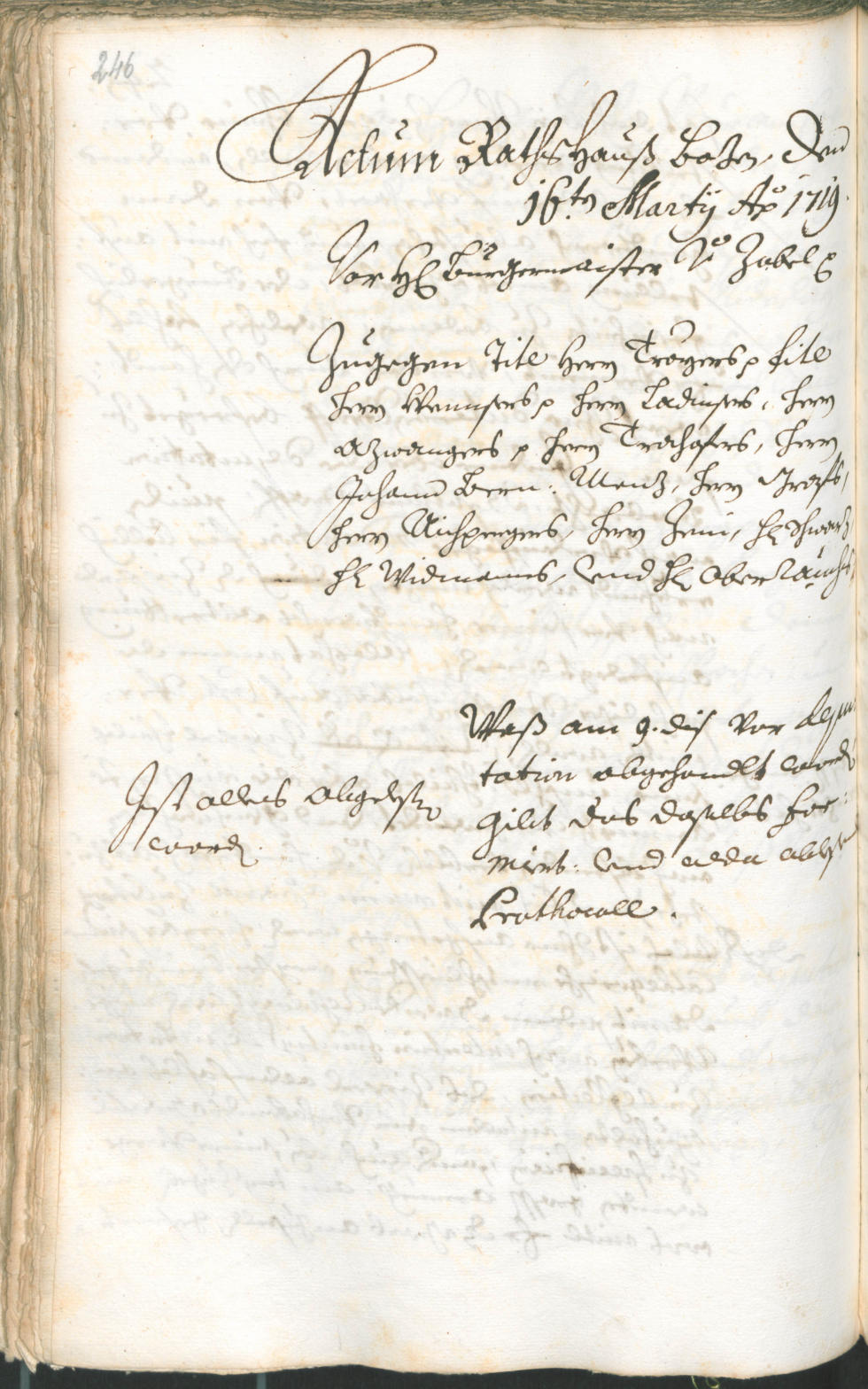 Civic Archives of Bozen-Bolzano - BOhisto Ratsprotokoll 1717/20 