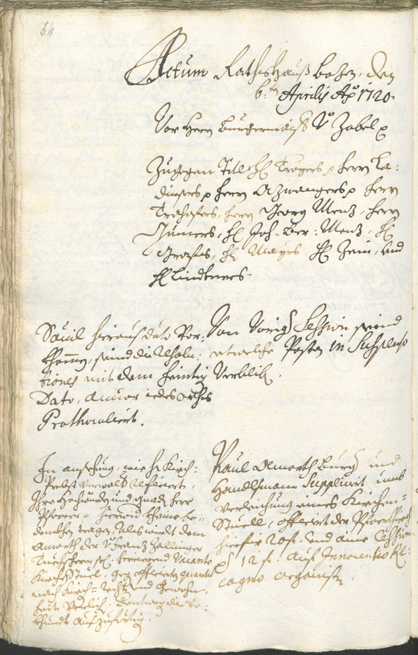 Archivio Storico della Città di Bolzano - BOhisto protocollo consiliare 1720/23 