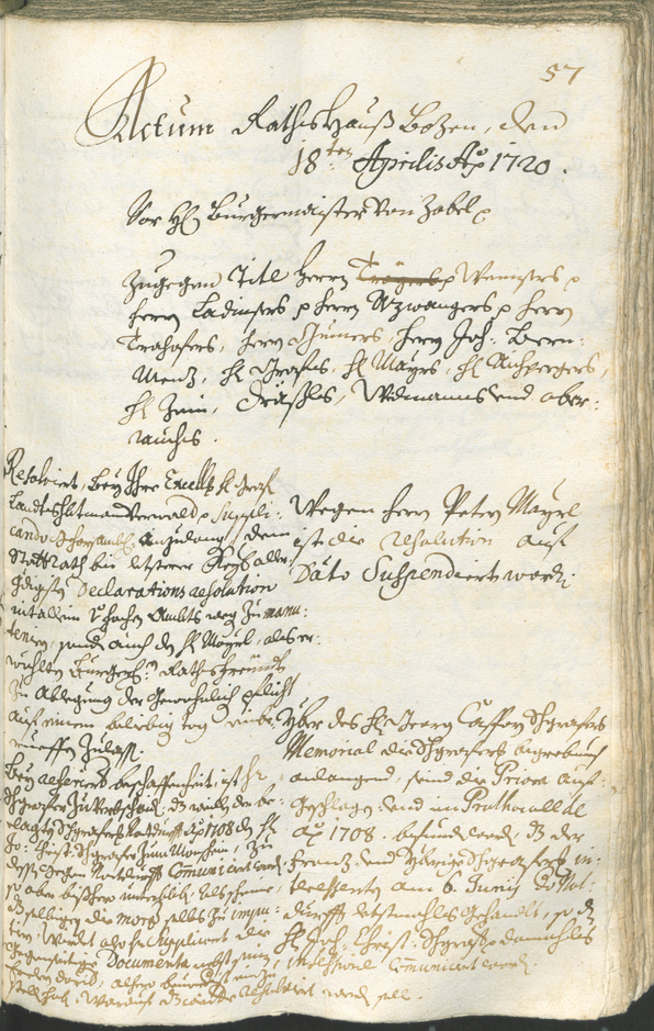 Civic Archives of Bozen-Bolzano - BOhisto Ratsprotokoll 1720/23 