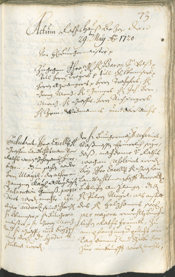 Archivio Storico della Città di Bolzano - BOhisto protocollo consiliare 1720/23 