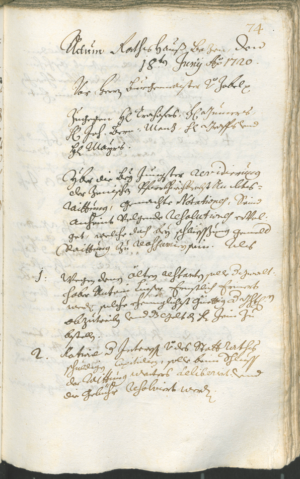 Civic Archives of Bozen-Bolzano - BOhisto Ratsprotokoll 1720/23 