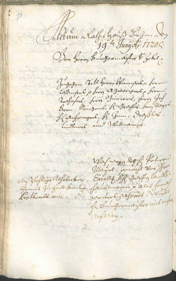 Civic Archives of Bozen-Bolzano - BOhisto Ratsprotokoll 1720/23 