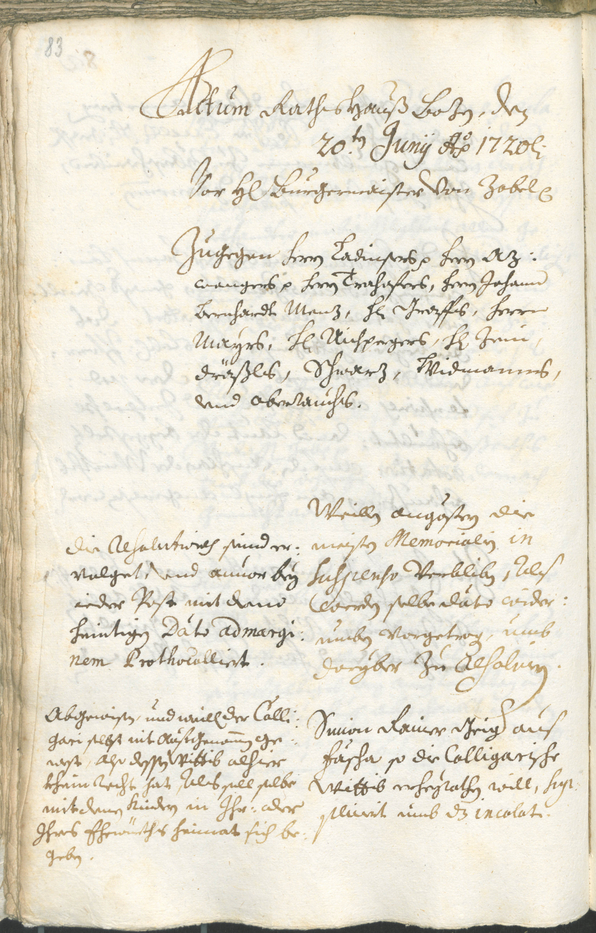 Civic Archives of Bozen-Bolzano - BOhisto Ratsprotokoll 1720/23 