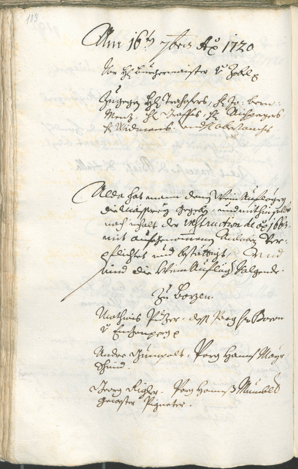 Civic Archives of Bozen-Bolzano - BOhisto Ratsprotokoll 1720/23 