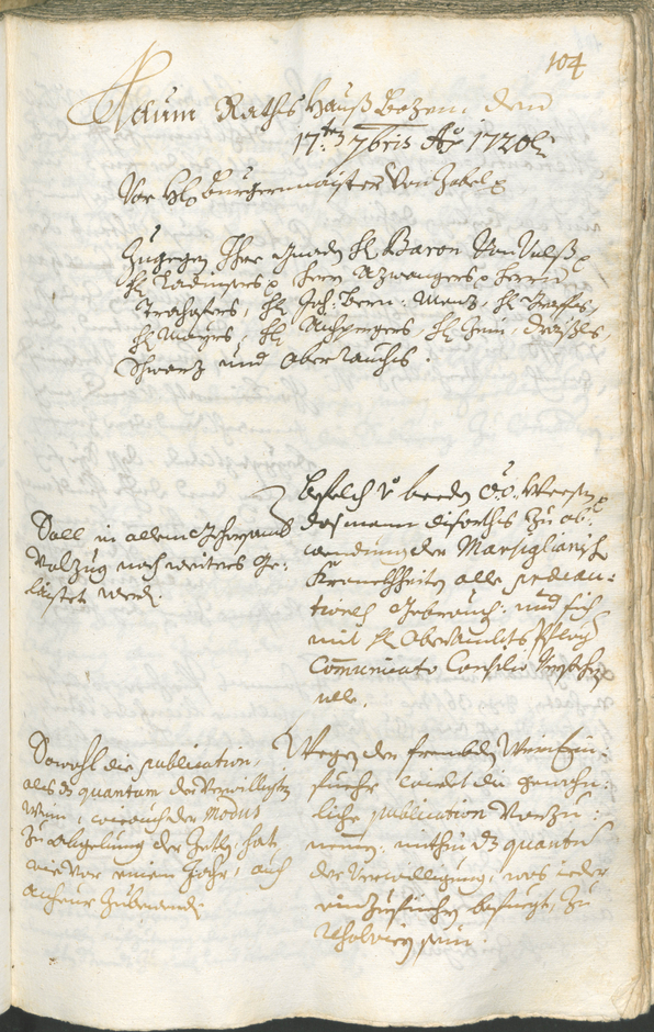 Civic Archives of Bozen-Bolzano - BOhisto Ratsprotokoll 1720/23 