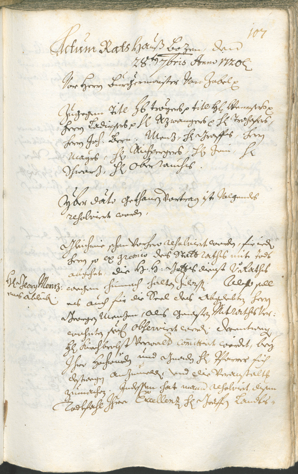 Archivio Storico della Città di Bolzano - BOhisto protocollo consiliare 1720/23 