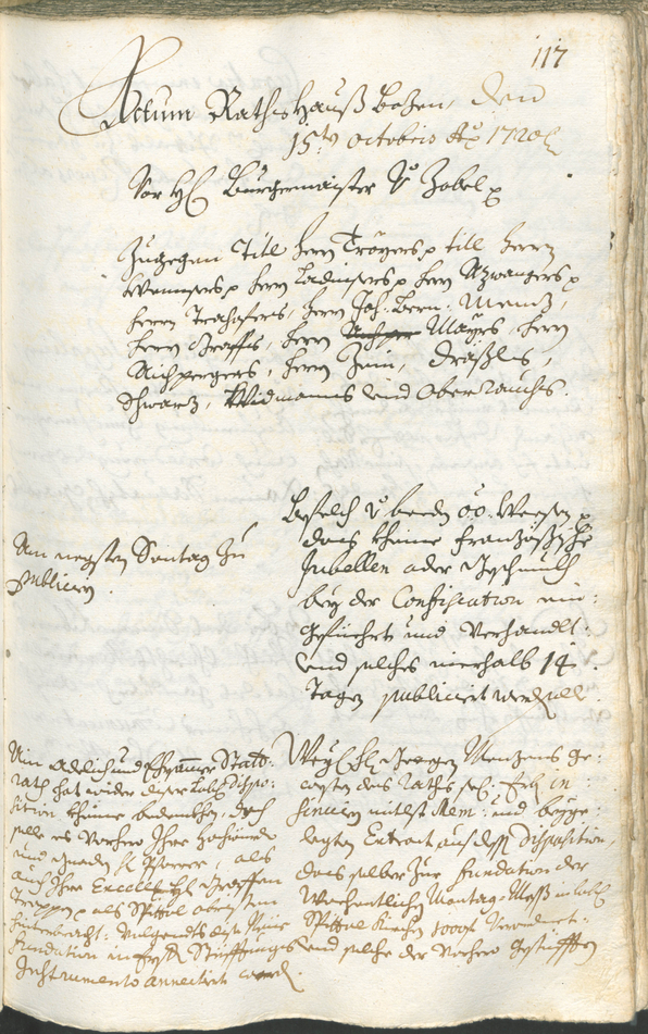 Archivio Storico della Città di Bolzano - BOhisto protocollo consiliare 1720/23 