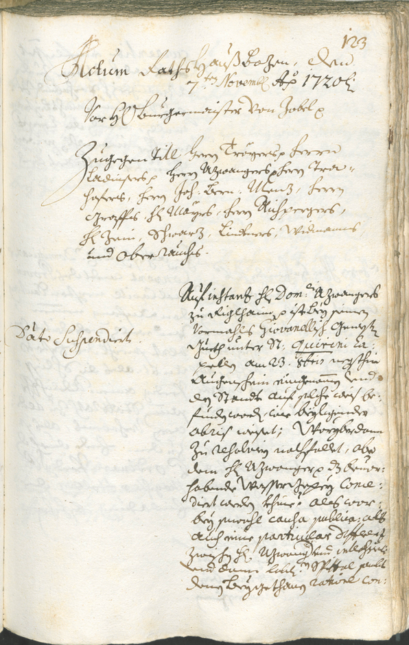 Archivio Storico della Città di Bolzano - BOhisto protocollo consiliare 1720/23 