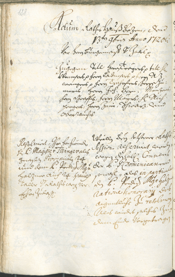 Archivio Storico della Città di Bolzano - BOhisto protocollo consiliare 1720/23 