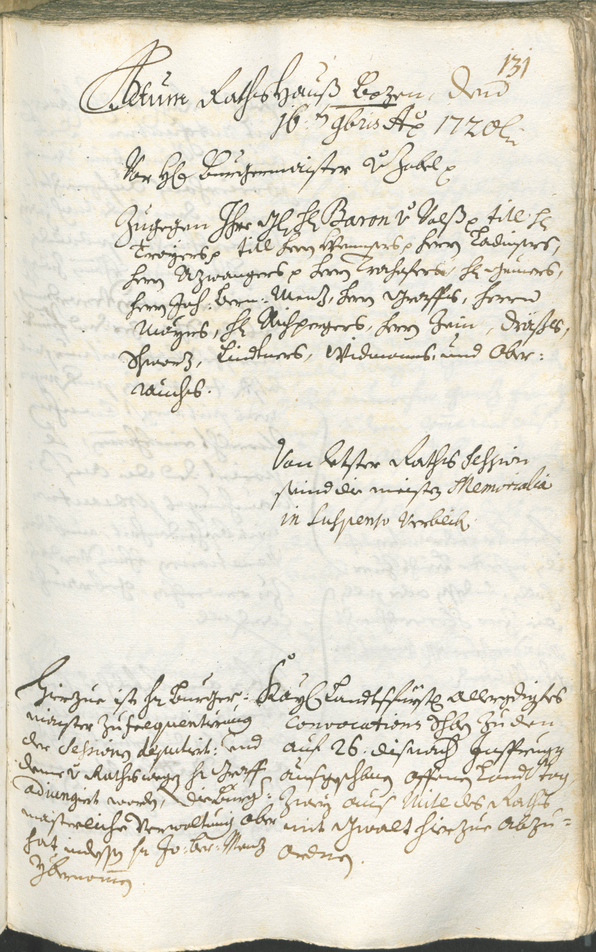 Civic Archives of Bozen-Bolzano - BOhisto Ratsprotokoll 1720/23 