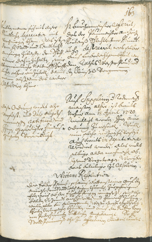 Civic Archives of Bozen-Bolzano - BOhisto Ratsprotokoll 1720/23 