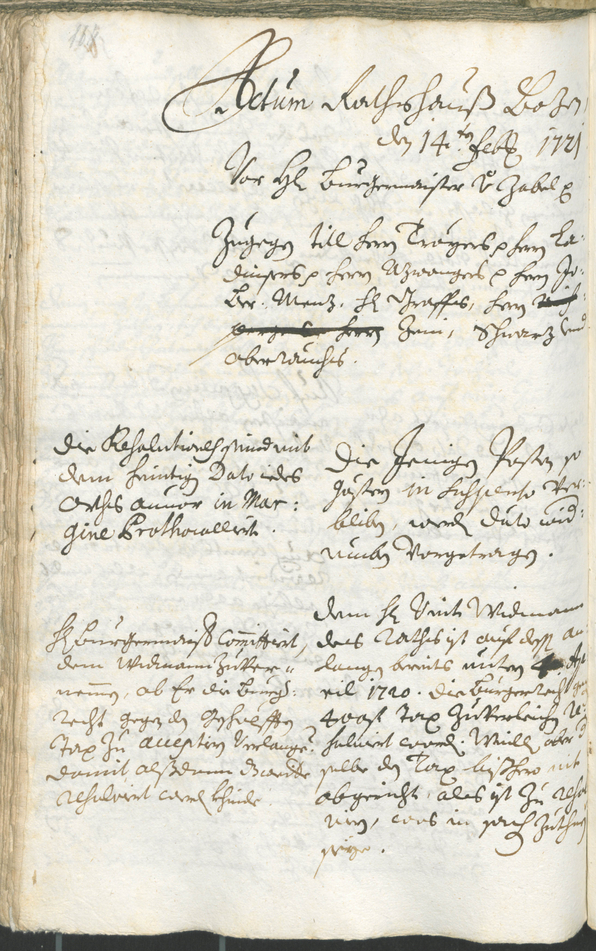 Civic Archives of Bozen-Bolzano - BOhisto Ratsprotokoll 1720/23 