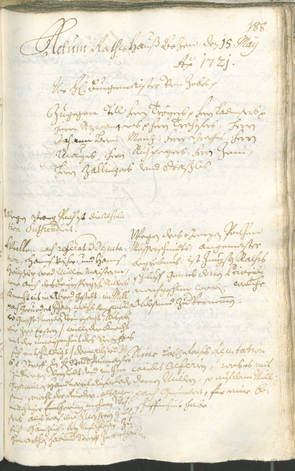 Civic Archives of Bozen-Bolzano - BOhisto Ratsprotokoll 1720/23 