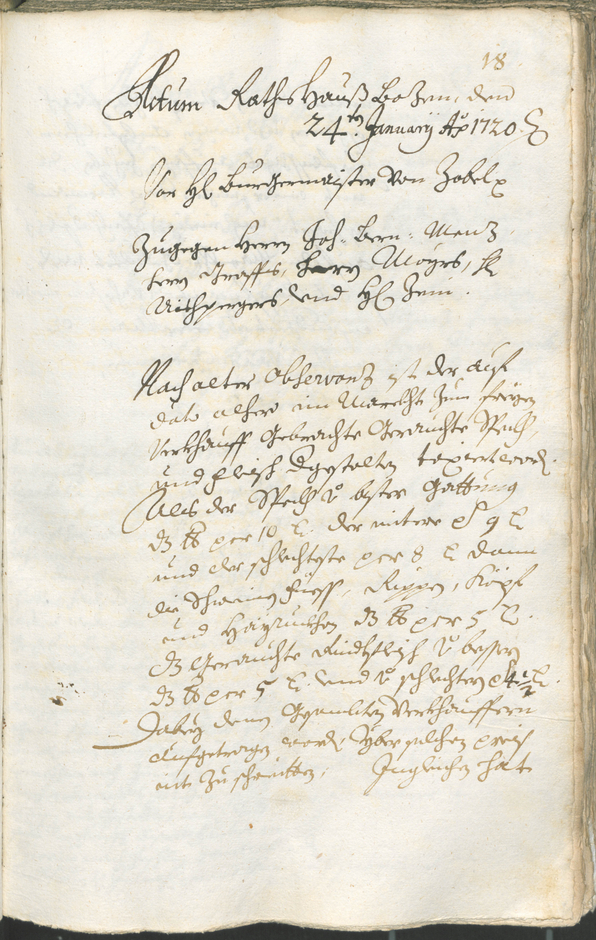 Archivio Storico della Città di Bolzano - BOhisto protocollo consiliare 1720/23 