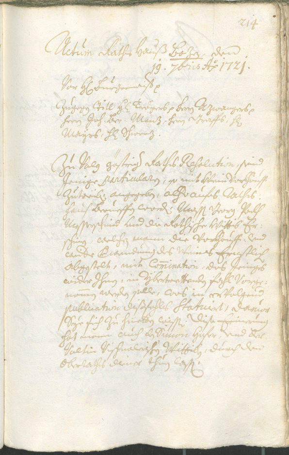 Civic Archives of Bozen-Bolzano - BOhisto Ratsprotokoll 1720/23 