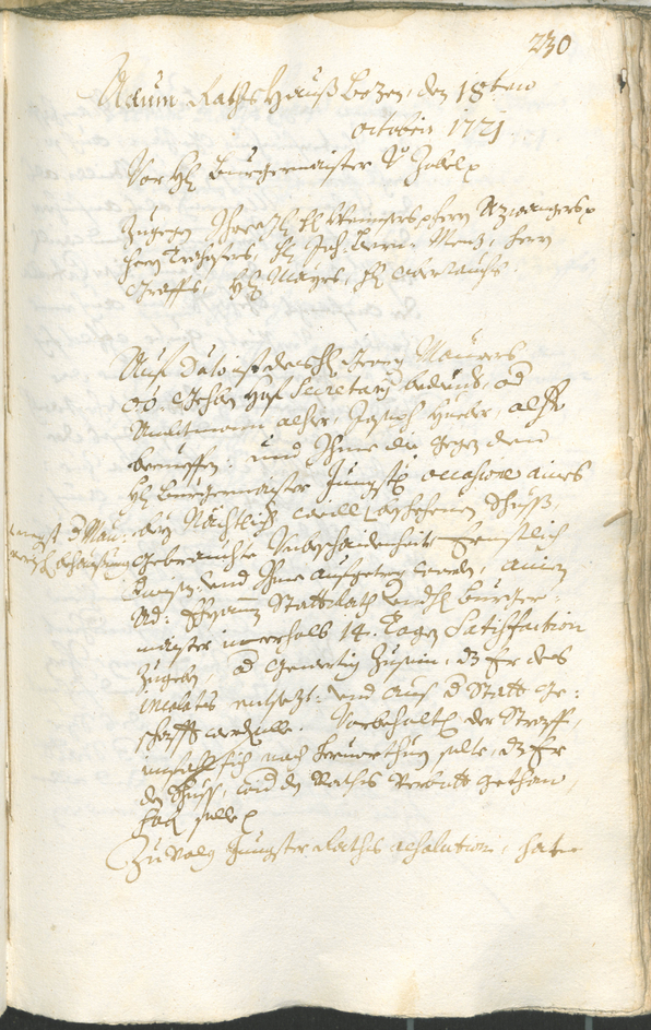 Archivio Storico della Città di Bolzano - BOhisto protocollo consiliare 1720/23 