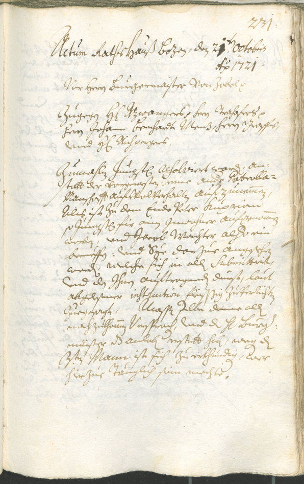 Civic Archives of Bozen-Bolzano - BOhisto Ratsprotokoll 1720/23 