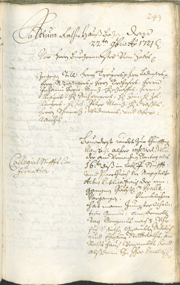 Civic Archives of Bozen-Bolzano - BOhisto Ratsprotokoll 1720/23 