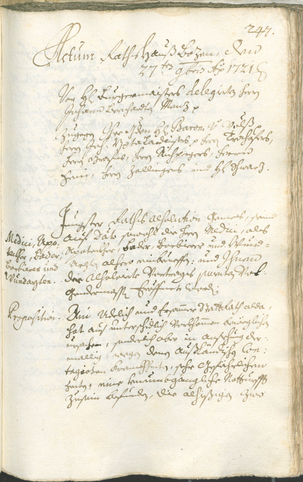 Civic Archives of Bozen-Bolzano - BOhisto Ratsprotokoll 1720/23 