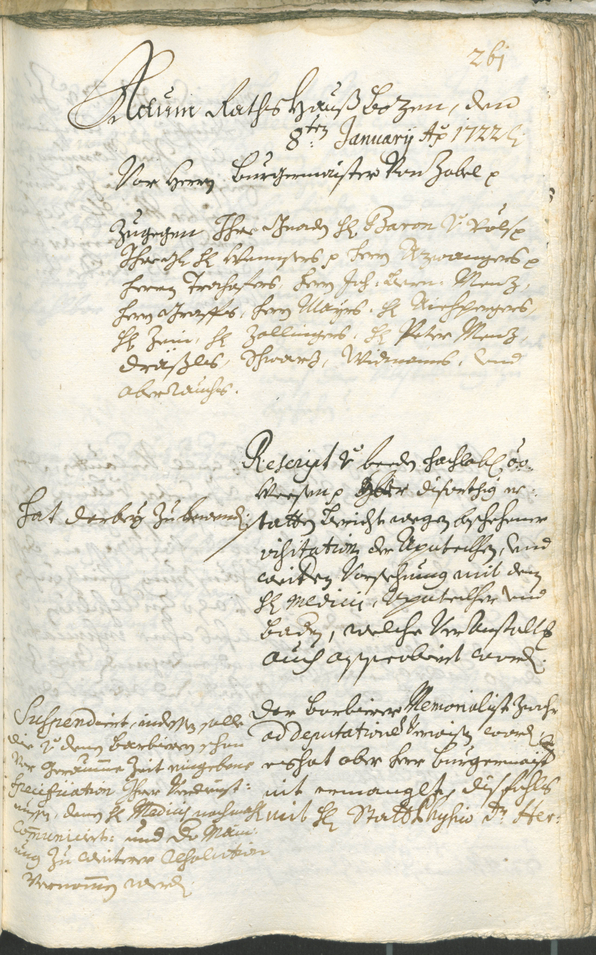 Civic Archives of Bozen-Bolzano - BOhisto Ratsprotokoll 1720/23 