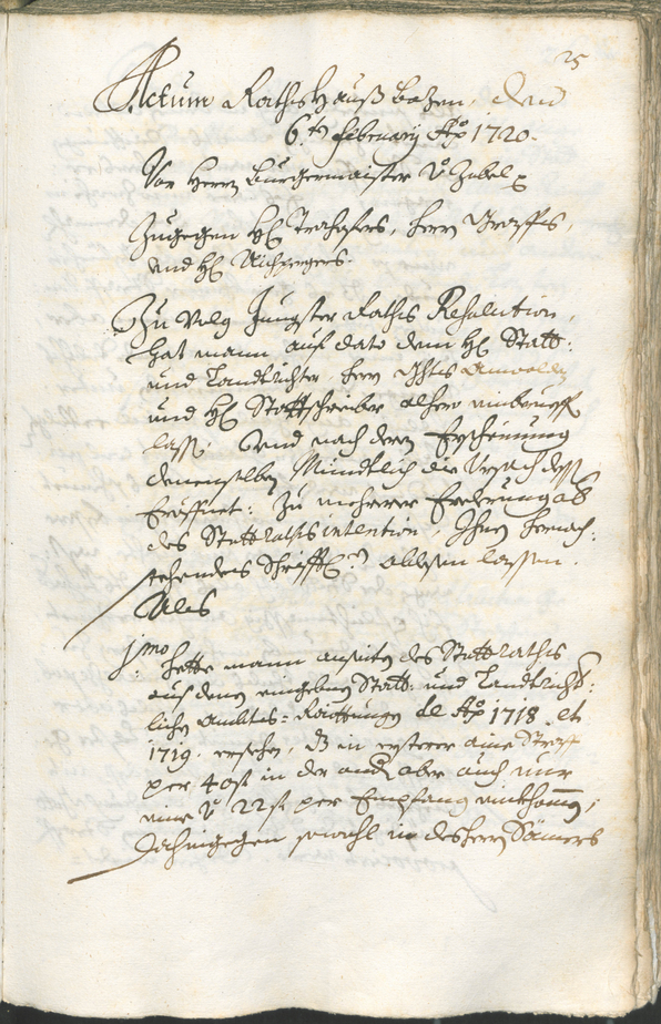 Civic Archives of Bozen-Bolzano - BOhisto Ratsprotokoll 1720/23 