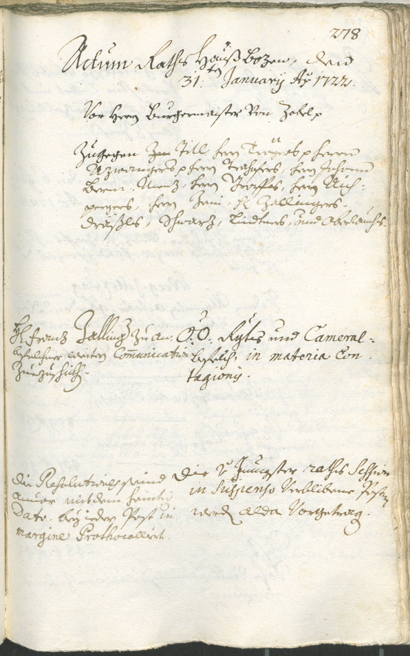 Archivio Storico della Città di Bolzano - BOhisto protocollo consiliare 1720/23 