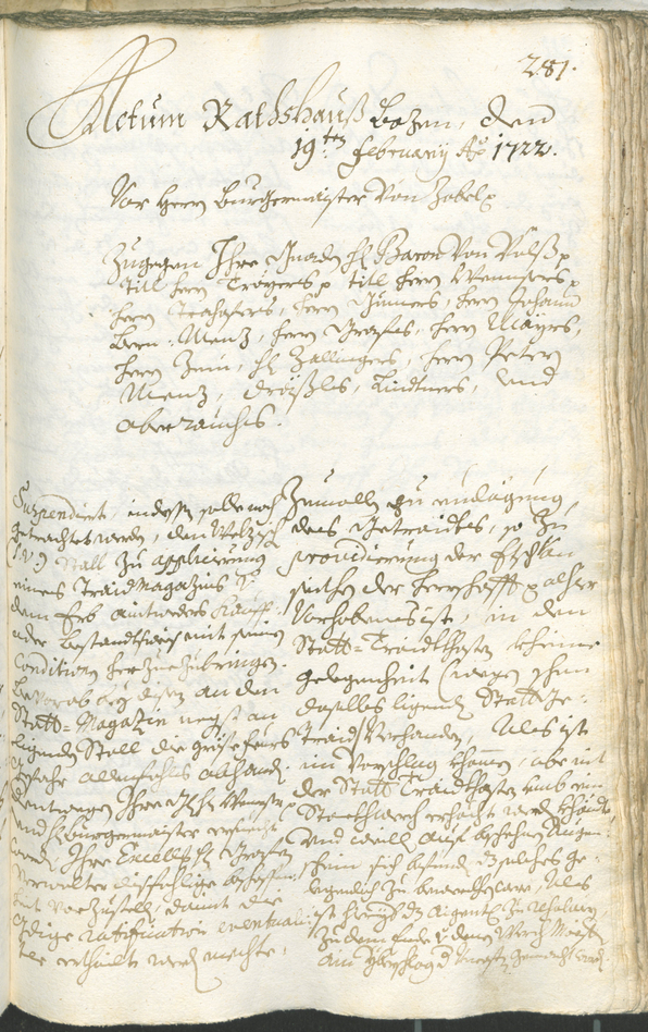 Civic Archives of Bozen-Bolzano - BOhisto Ratsprotokoll 1720/23 