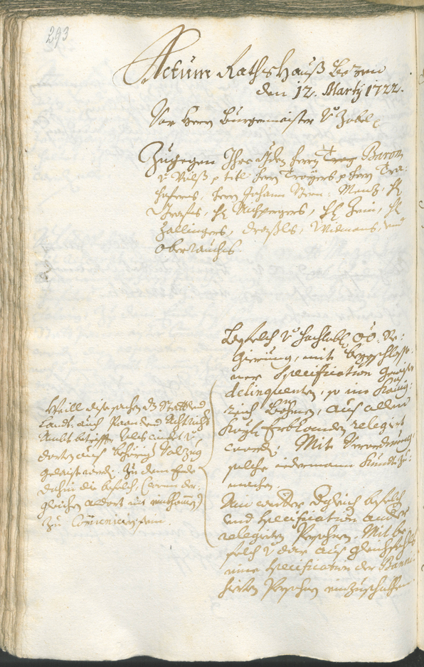 Civic Archives of Bozen-Bolzano - BOhisto Ratsprotokoll 1720/23 